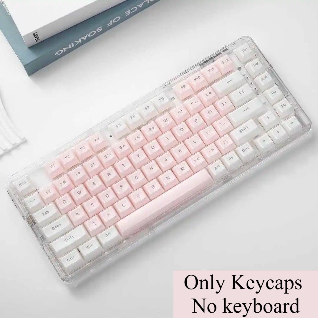 คีย์แคปใสสีชมพูขาวโปร่งแสง รูป - Pc Gaming Pink บทวิจารณ์และราคา