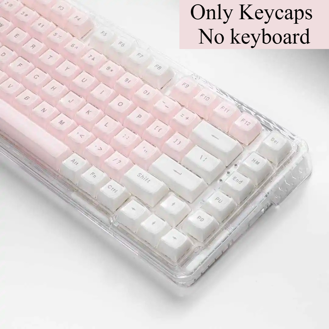 คีย์แคปใสสีชมพูขาวโปร่งแสง รูป - Pc Gaming Pink บทวิจารณ์และราคา