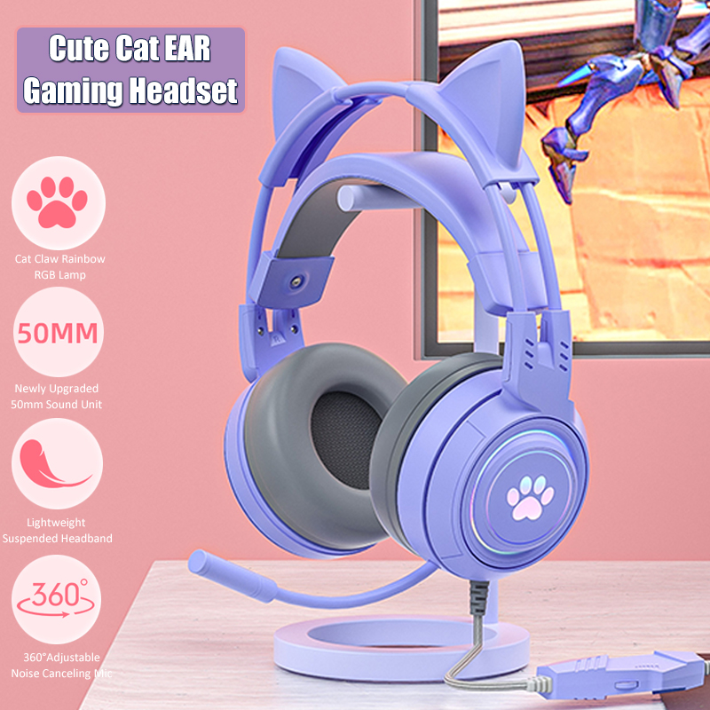 ชุดหูฟังสำหรับเด็กผู้หญิงสีชมพ - Pc Gaming Pink บทวิจารณ์และราคา