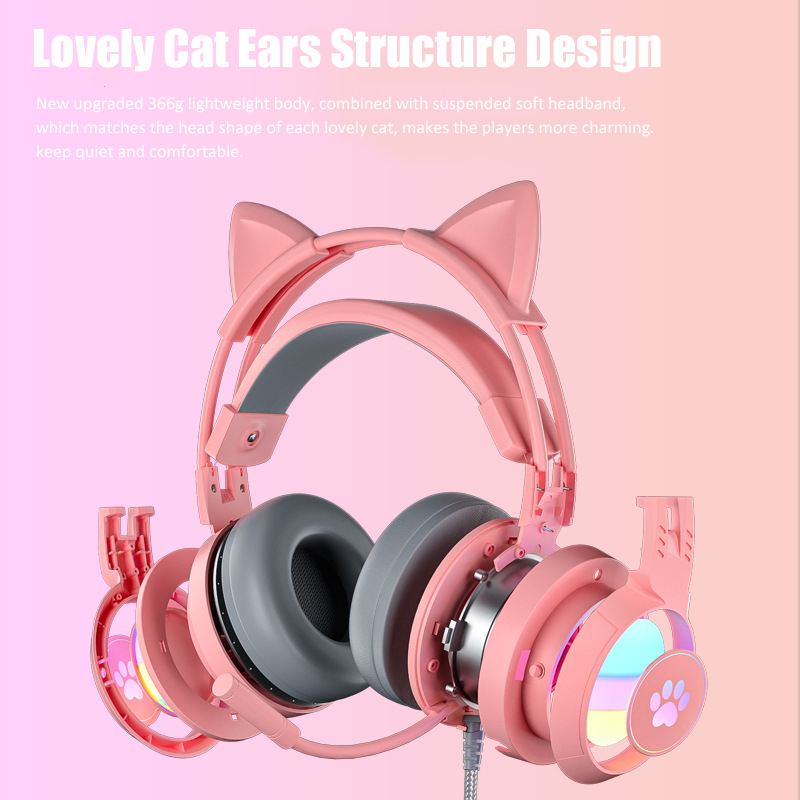 ชุดหูฟังสำหรับเด็กผู้หญิงสีชมพ - Pc Gaming Pink บทวิจารณ์และราคา