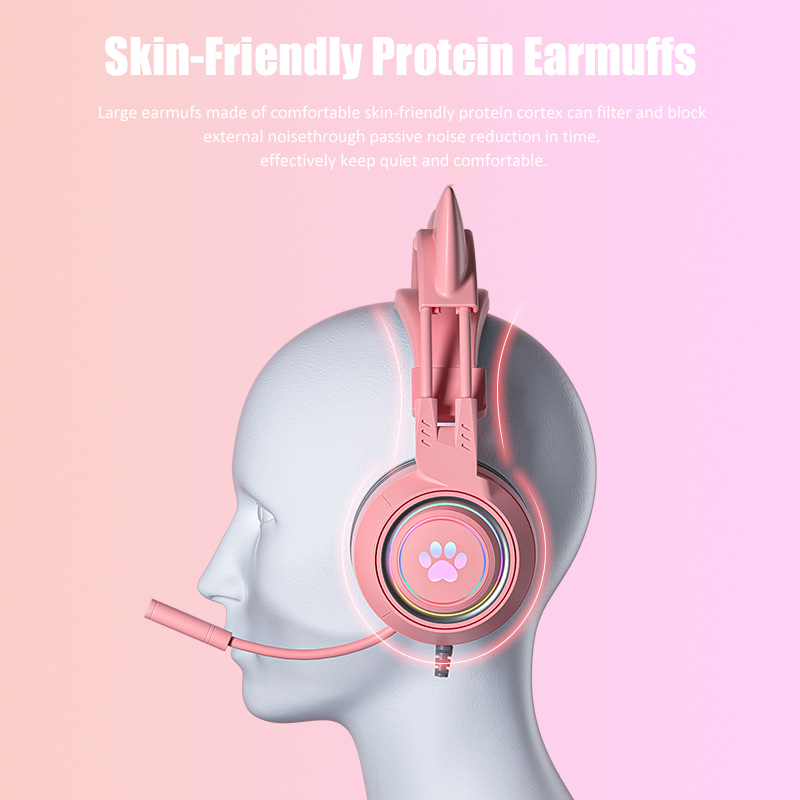 ชุดหูฟังสำหรับเด็กผู้หญิงสีชมพ - Pc Gaming Pink บทวิจารณ์และราคา